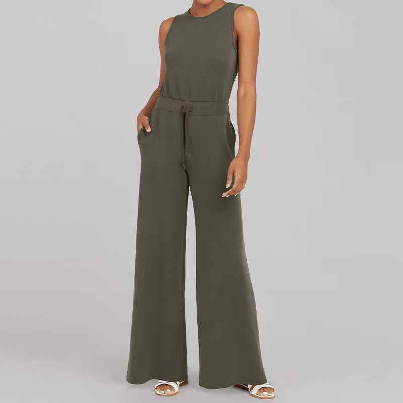 Air essential jumpsuit spandex cotton-spancer silky feel