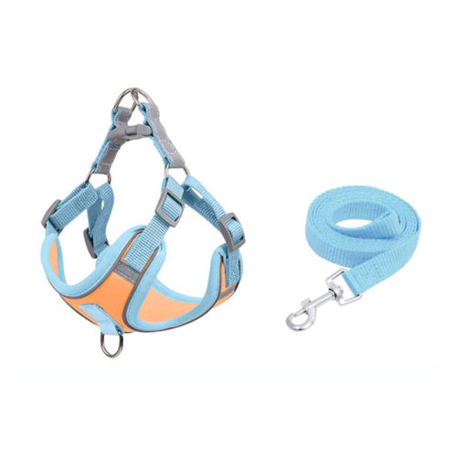 2Pcs Vest style dog harness small dog reflective rope