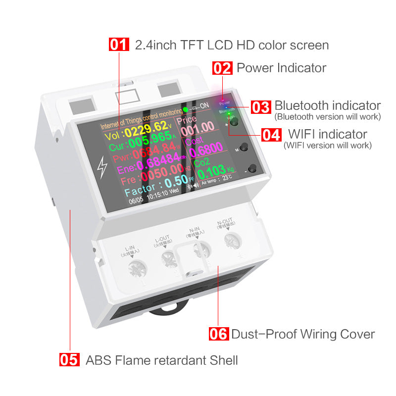 Smart Meter Voltage Power Electricity Power Monitor