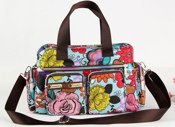 Women's  Flower Cloth Waterproof Portable Shoulder Messenger Bag