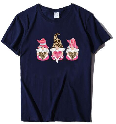 Three Dwarfs Holding Love Print Ladies Short Sleeve