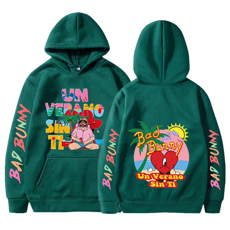 New Un Verano Sin Ti Bad Bunny New Album Hoodie Hooded Men's Women's Pullover