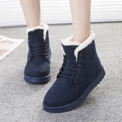 Winter Snow Boots Lace Up Shoes Women Plush Suede Ankle UG lovers