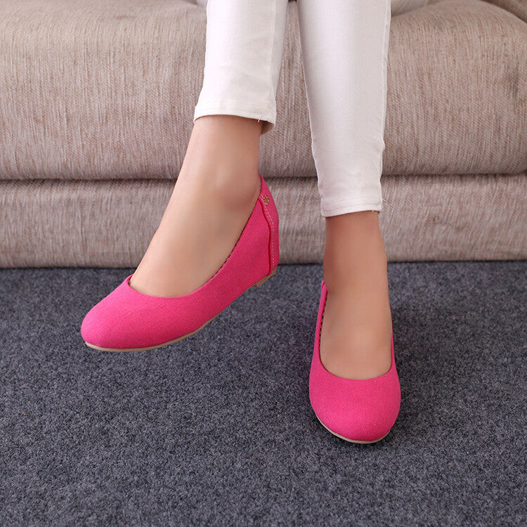 Fashion Ladies Round Toe Low Top Fashion Shoes