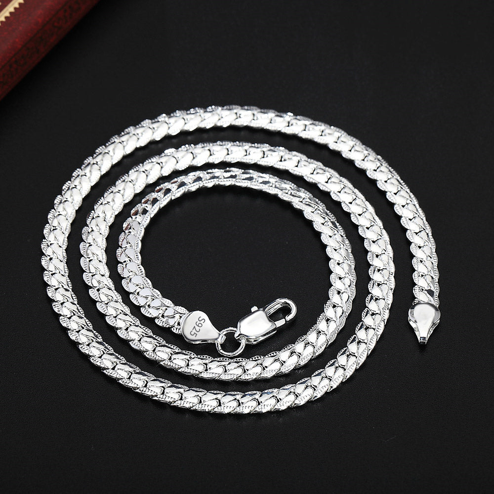 Beutiful Silver Plated Gold Plated Exquisite 5MM Full Side Necklace