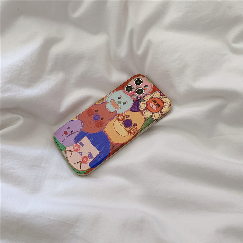 Cute Little Graffiti Silicone Protective Cover