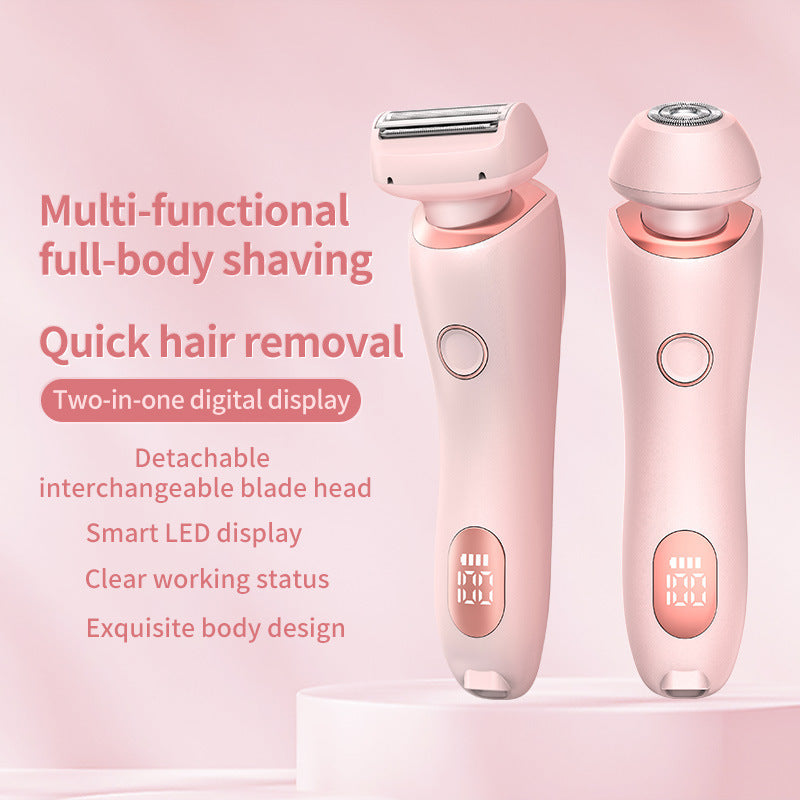 2 In 1 Hair Removal Epilator USB perfect skin Rechargeable Trimmer Women Body Razor Face Leg Armpit Bikini  Shaver Hair Remover