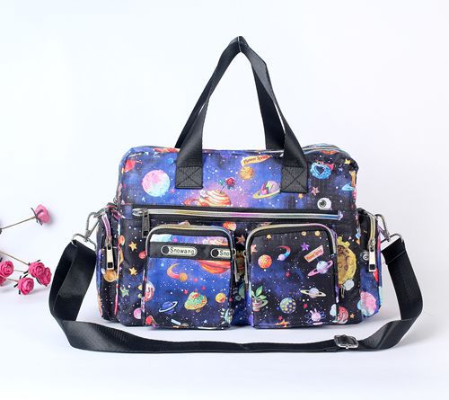 Women's  Flower Cloth Waterproof Portable Shoulder Messenger Bag