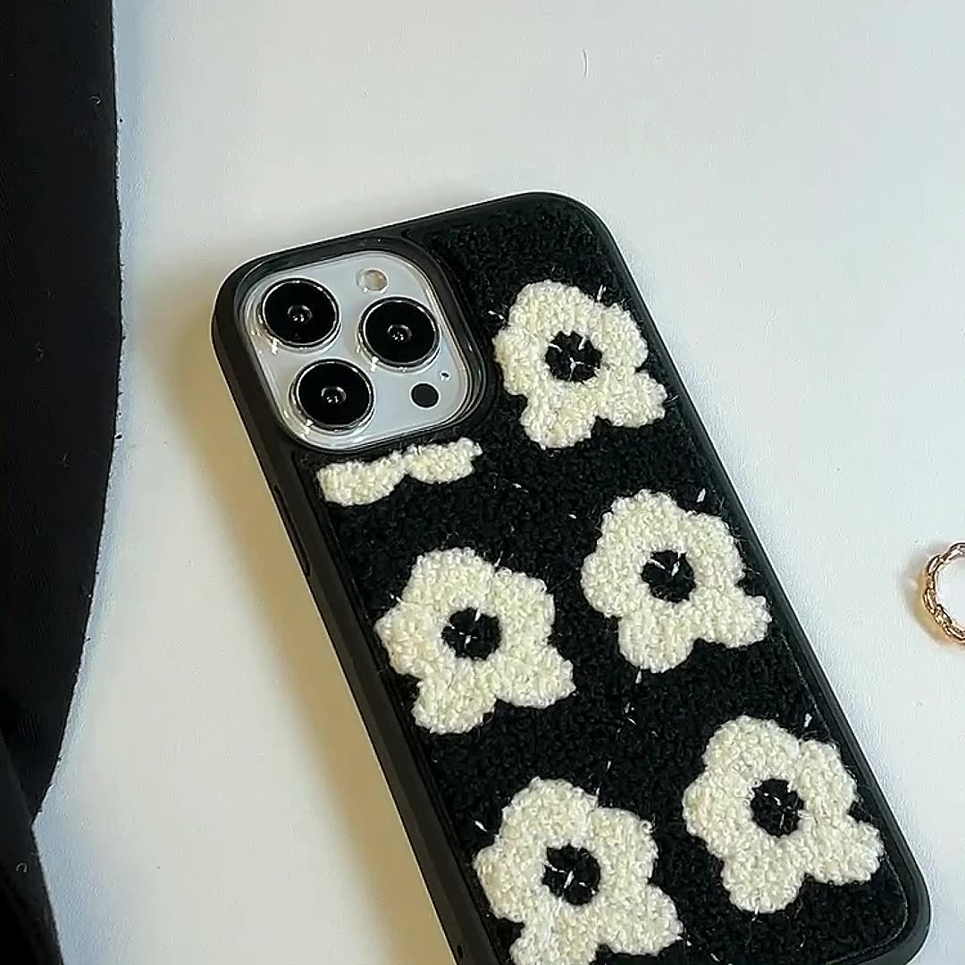 Plush Flower Soft Shell Mobile Phone Protective Case