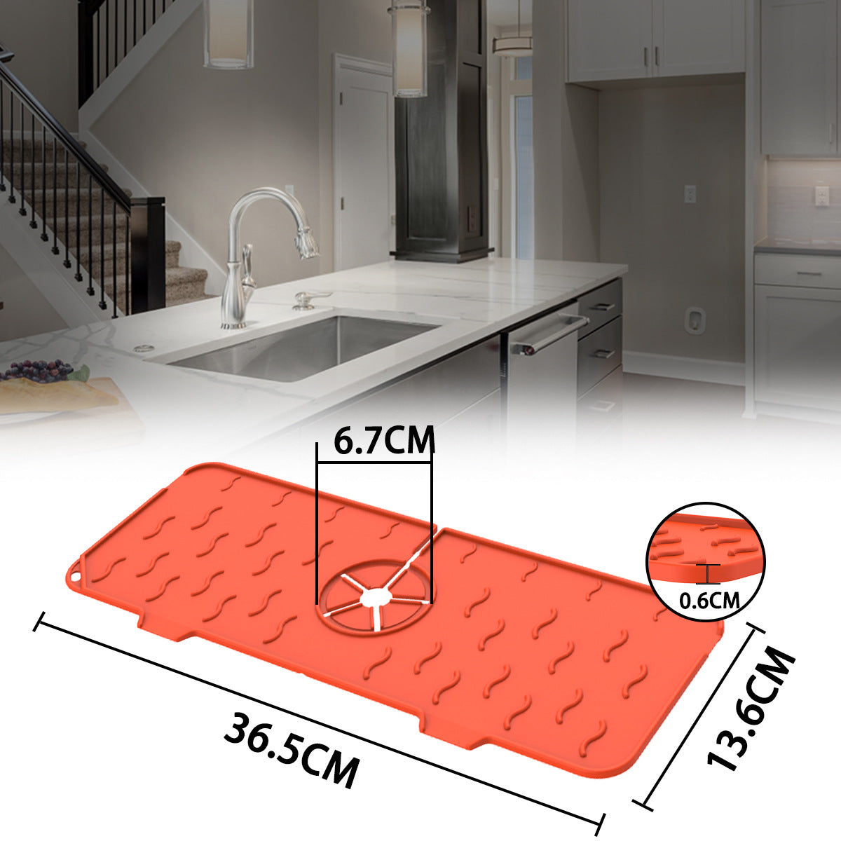 Silicone Faucet Drain Pad Storage Drying Pad