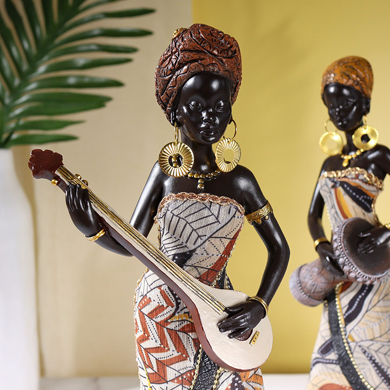 Home Fashion Exotic musician African woman Style Retro Decoration