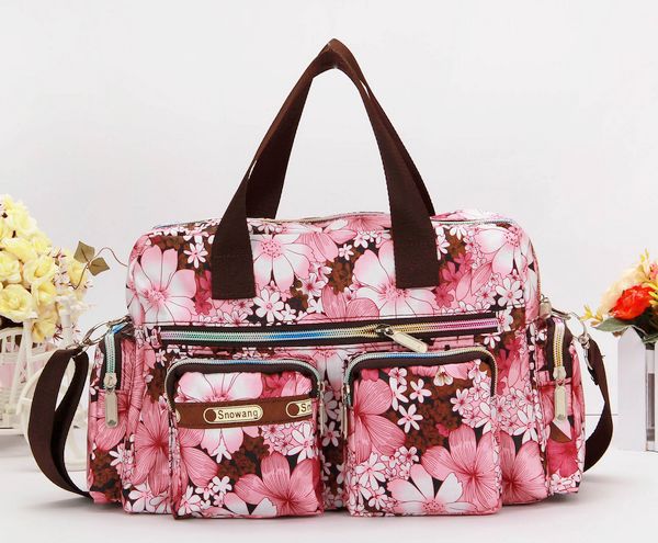 Women's  Flower Cloth Waterproof Portable Shoulder Messenger Bag