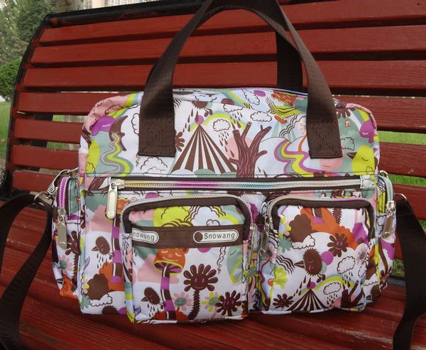 Women's  Flower Cloth Waterproof Portable Shoulder Messenger Bag