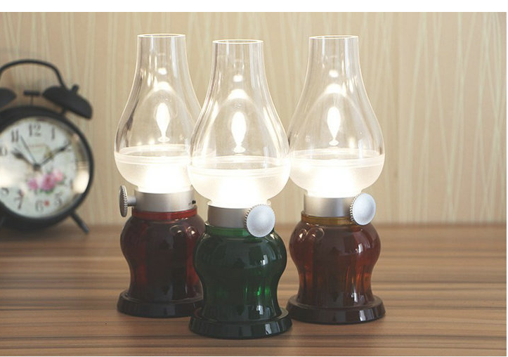 Retro Kerosene Lamp Bedside Induction Night Light usb lamp romantic atmosphere