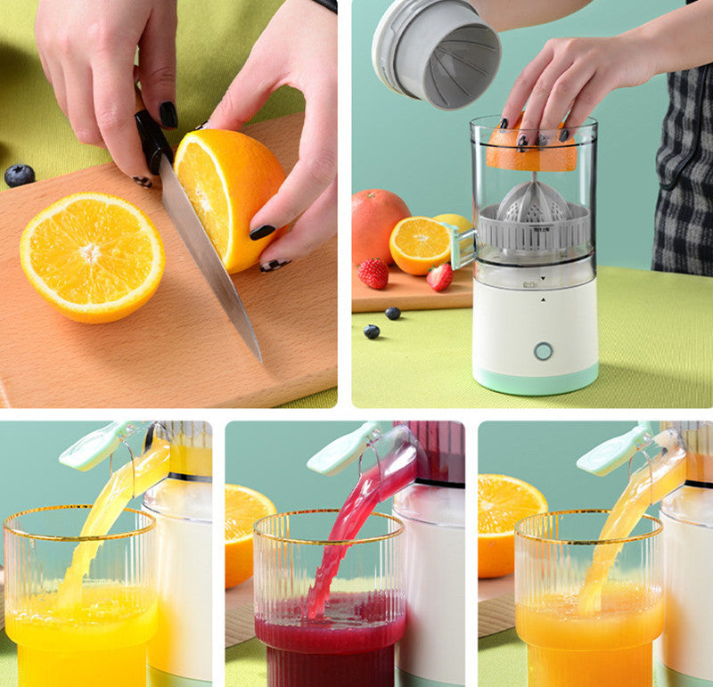 Fresh orange juices at home rechargeable and portable extractor