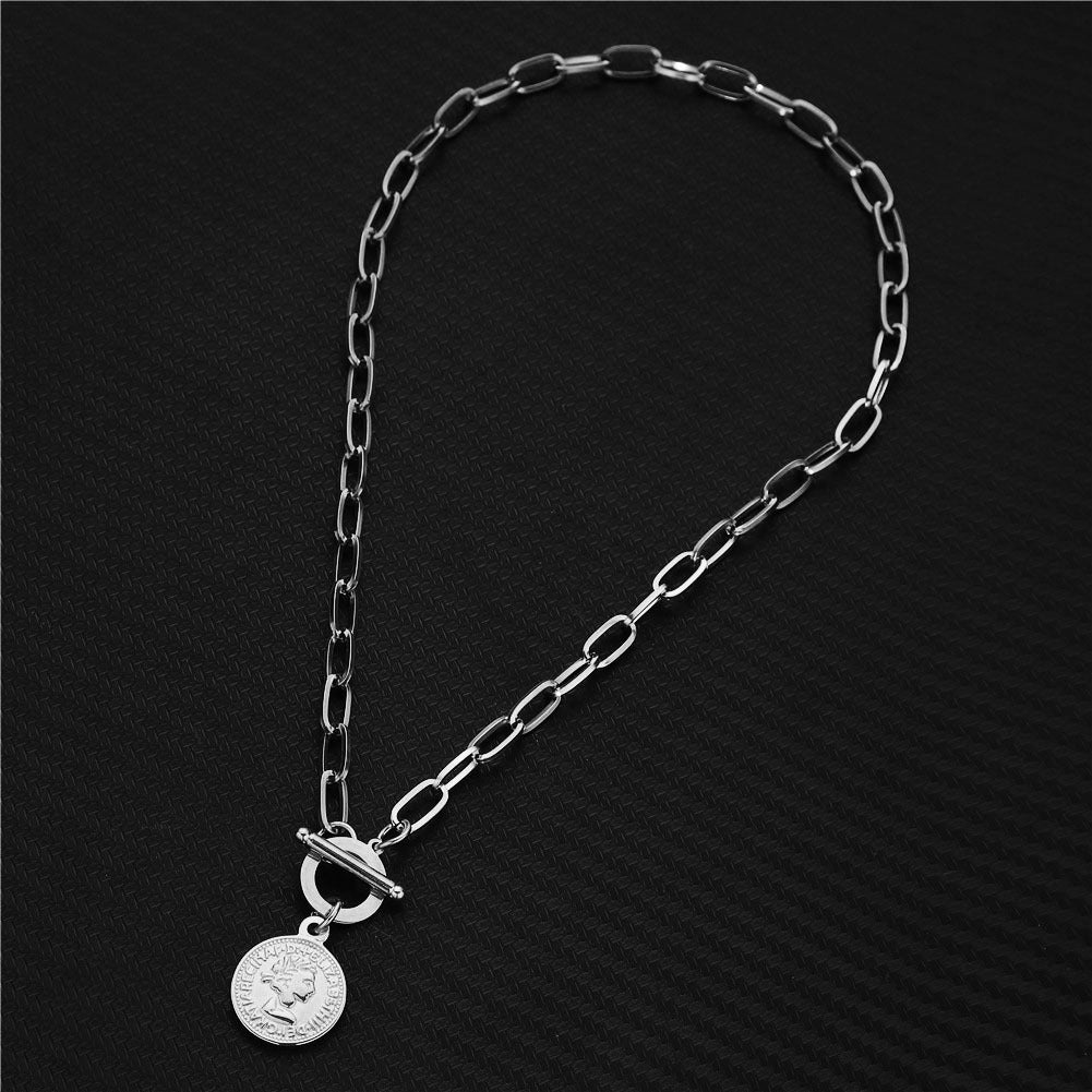 Square Toggle Necklace Women's Stainless Steel Tifan styles