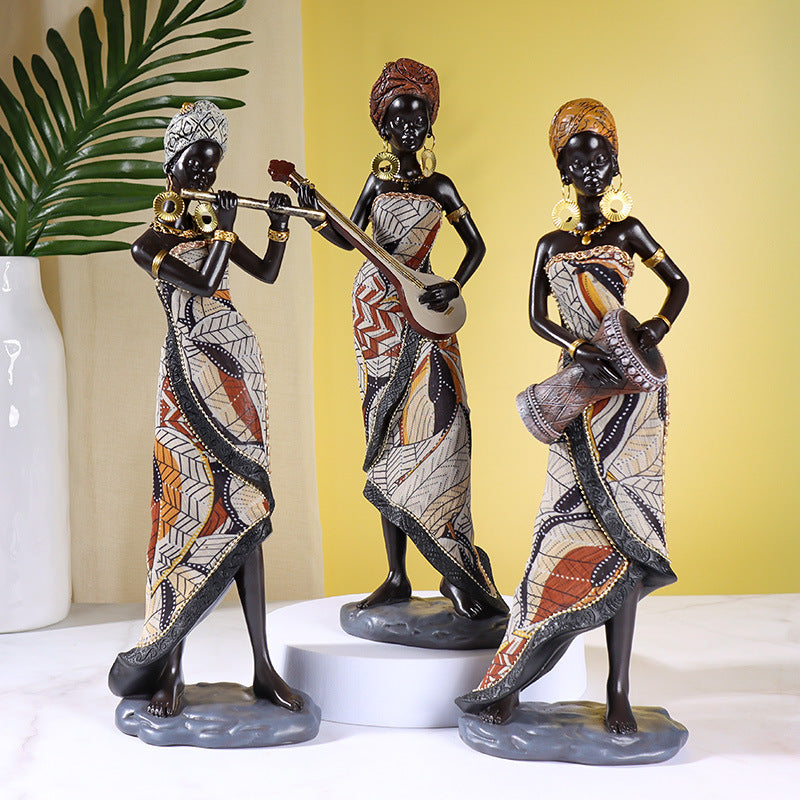 Home Fashion Exotic musician African woman Style Retro Decoration