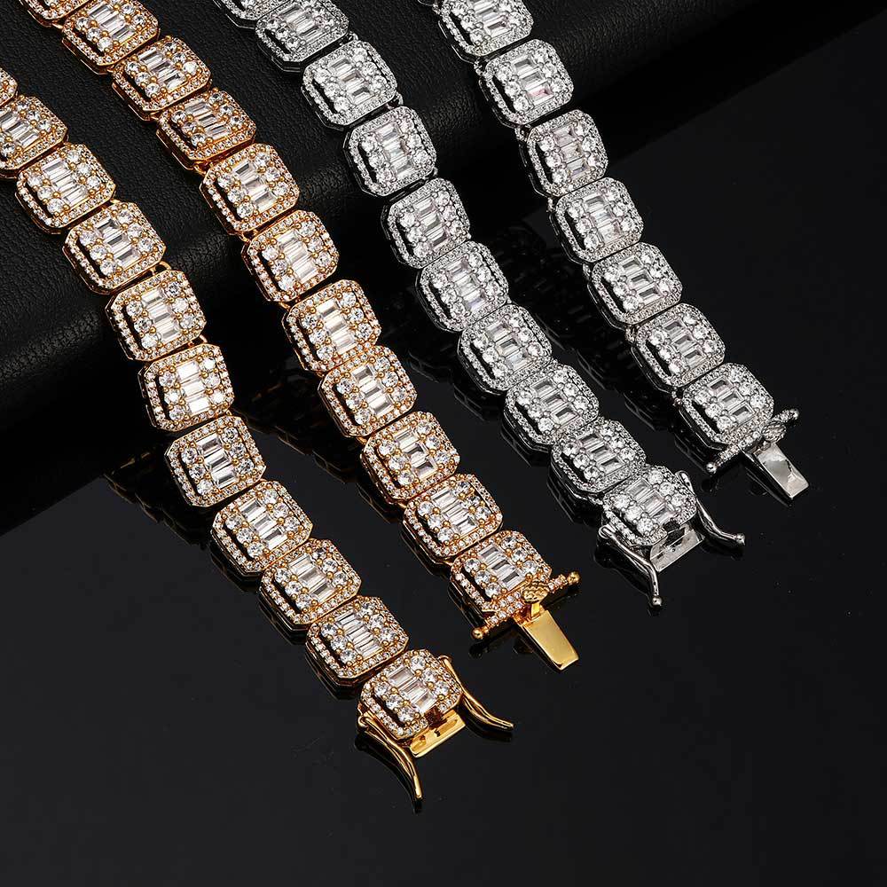 Necklace 13mm Exotic Baguette Ice CZ Iced Out Chain