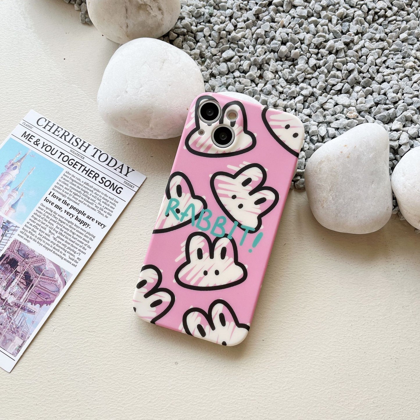 Lovely Graffiti Liquid Silicone Phone Case