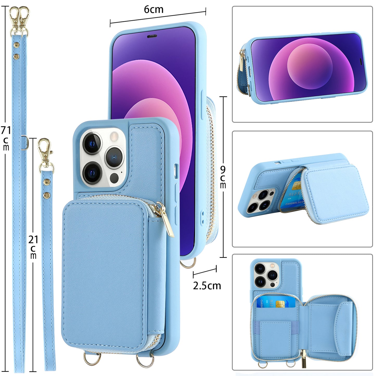 Multifunctional Card Holder  case For iPhone Rfid