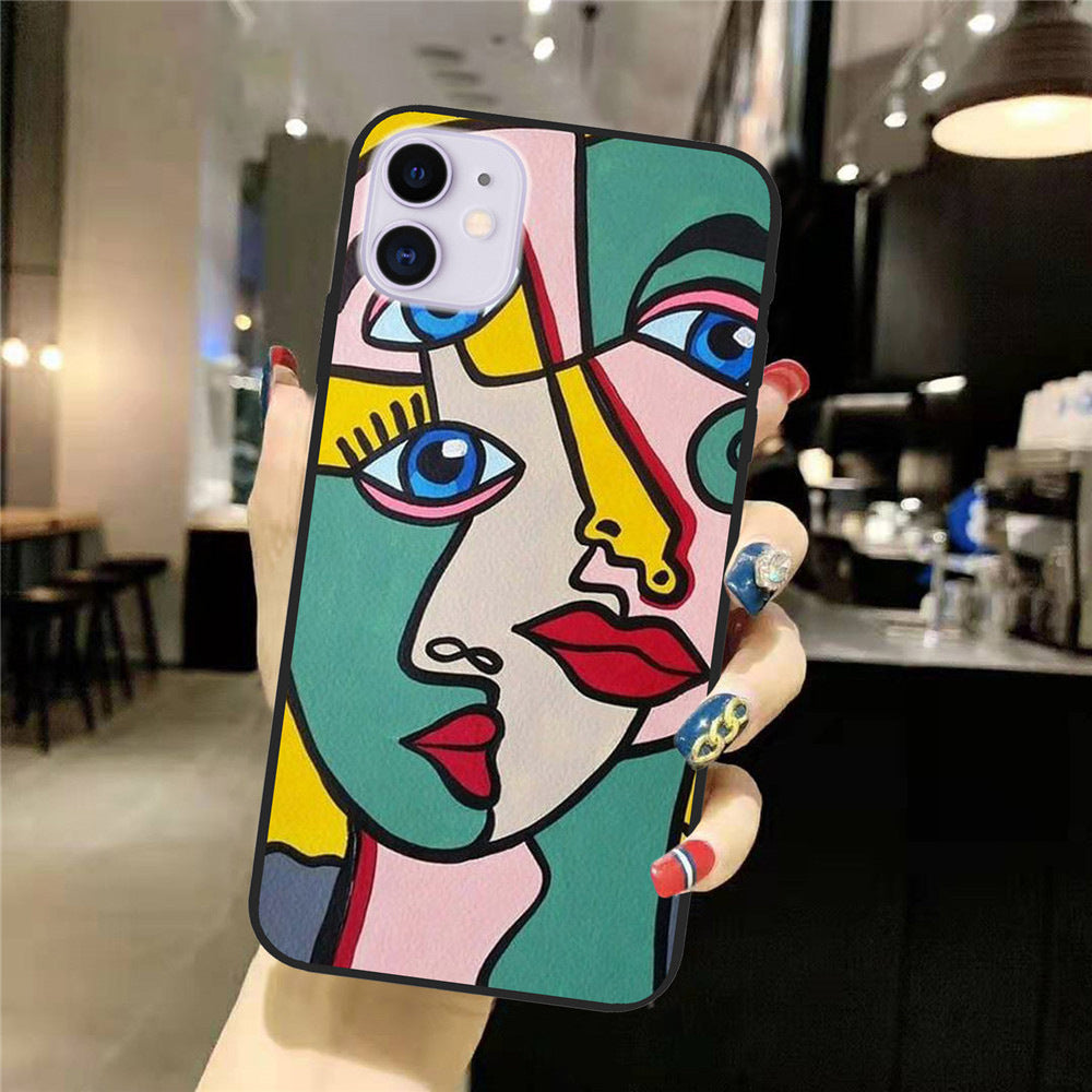 Face Mask Art Abstract Painting Phone Case