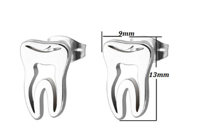 Toothed Ear Studs Simple