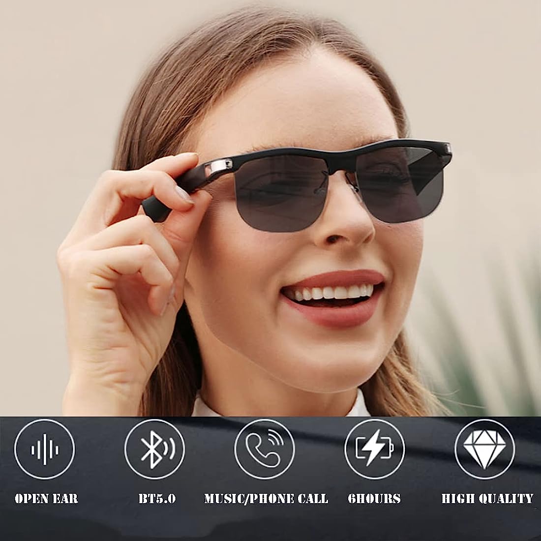 Go Smart Bluetooth sunglasses 5.0 Photosensitive Color change music play and more