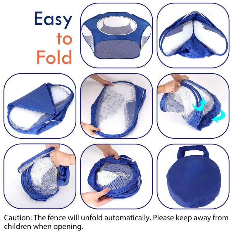 Folding pet fence