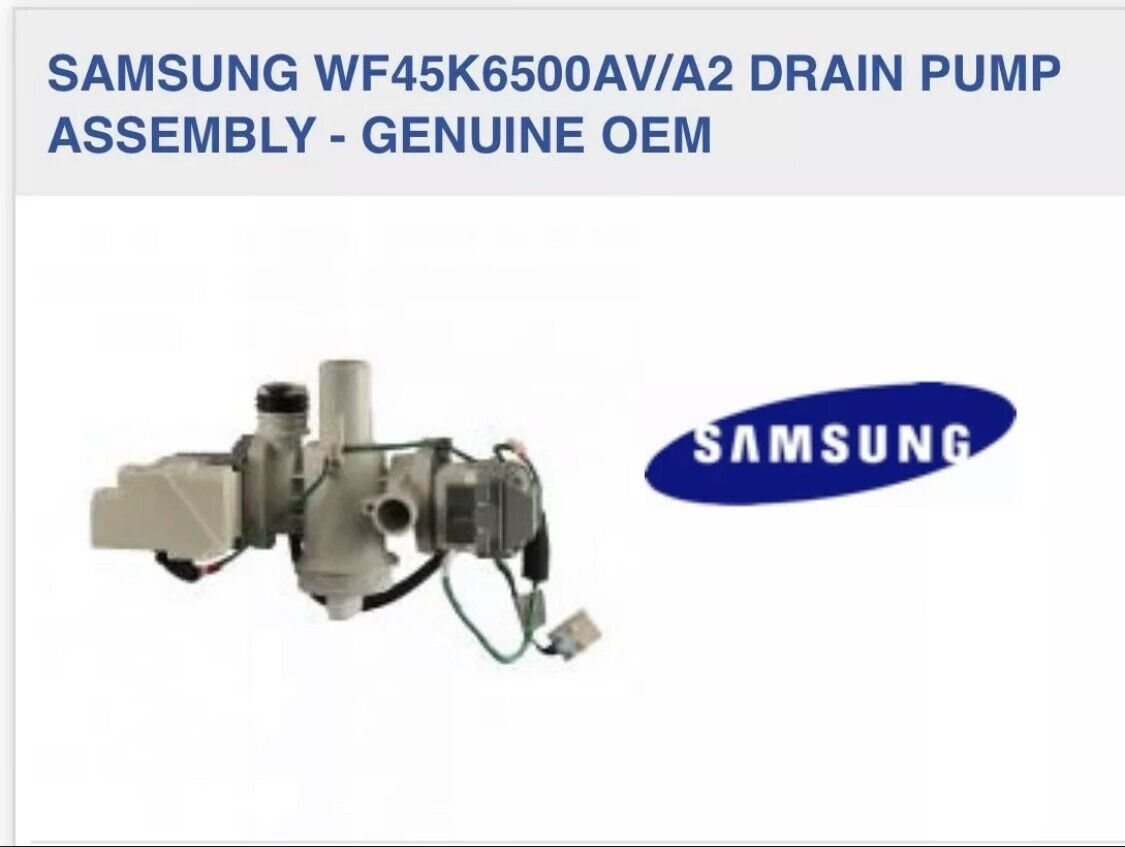 Samsung WF45K6500AW Washer drain pump assembly DC97-17999L