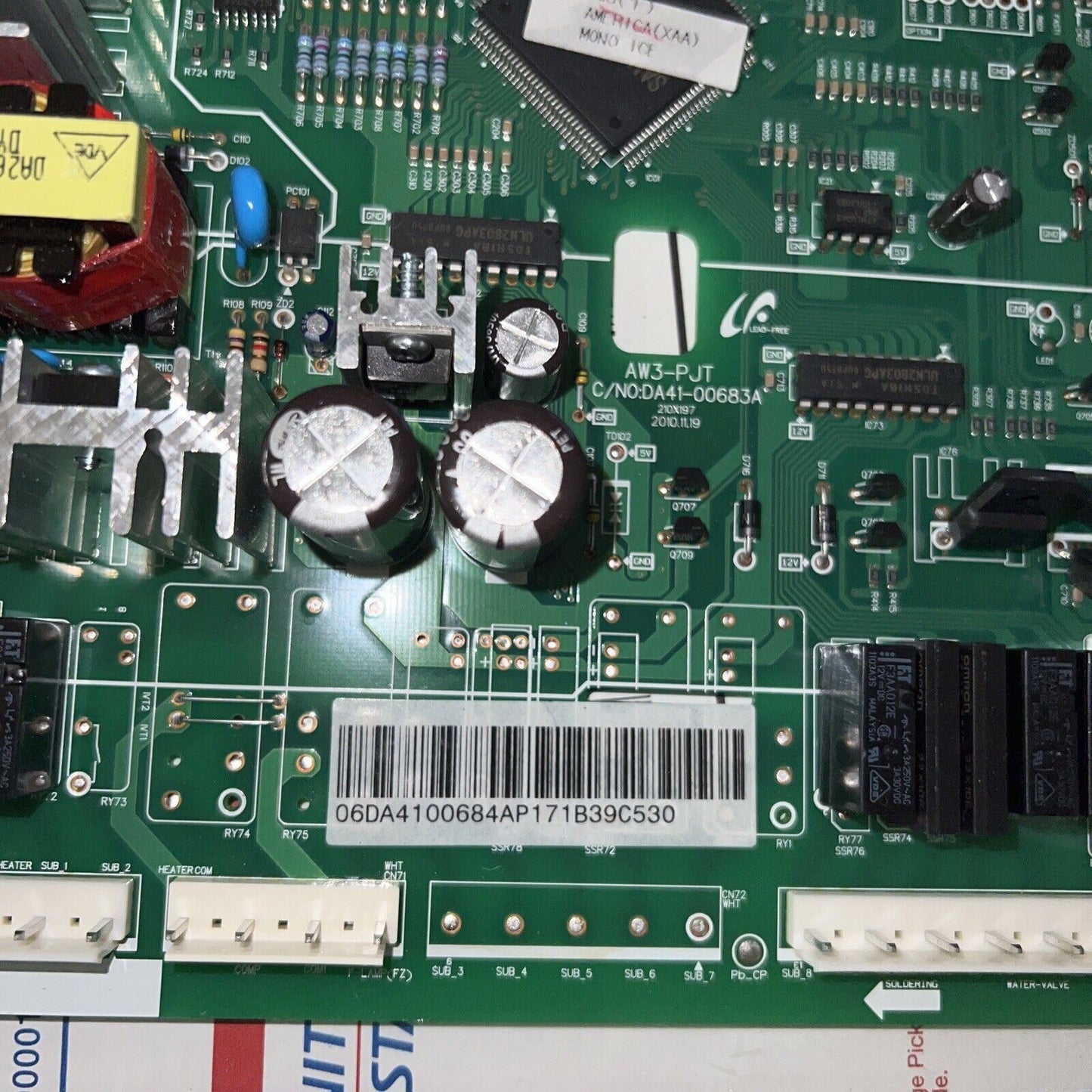 SAMSUNG REFRIGERATOR CONTROL BOARD PART # DA41-00684A DA41-00683A