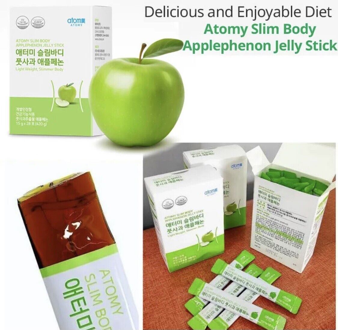 Atomy Apple Phenon Jelly Stick 15g 28p Polyphenol Weight Loss Made in Korea Top1