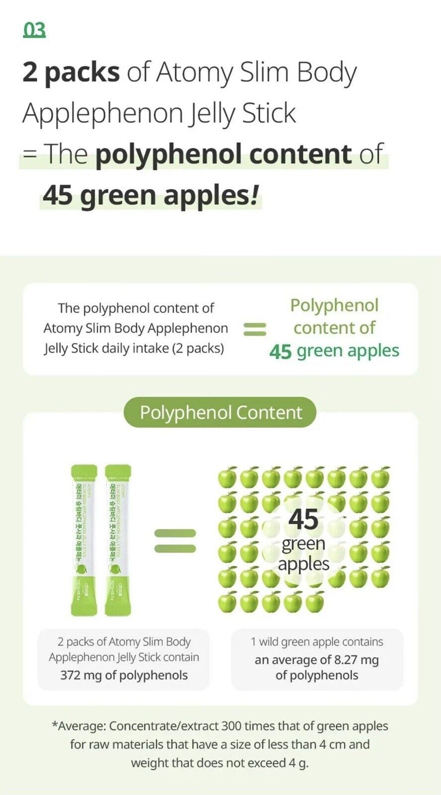 Atomy Apple Phenon Jelly Stick 15g 28p Polyphenol Weight Loss Made in Korea Top1