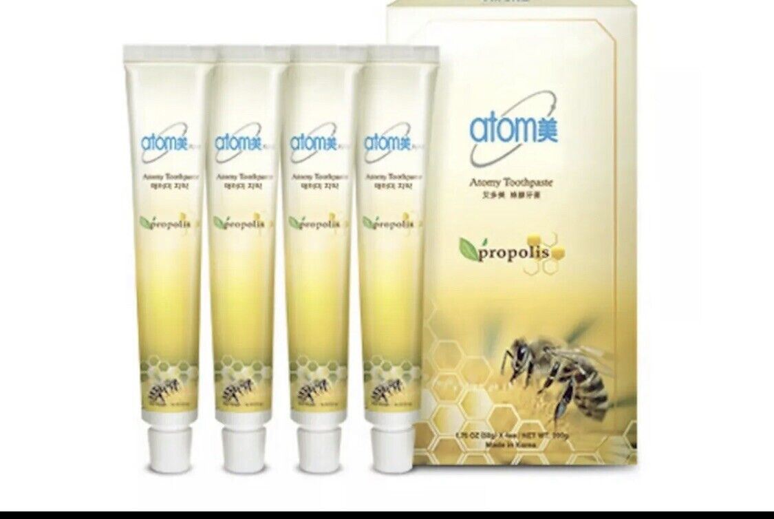 Atomy Propolis Toothpaste Oral Care Set 50g X 4 - And 4 Toothbrush